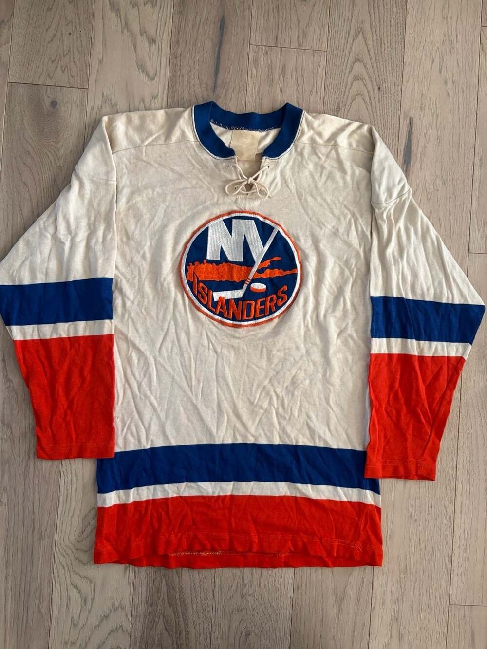 Vintage New York Islanders NHL Hockey Sandow SK Jersey White